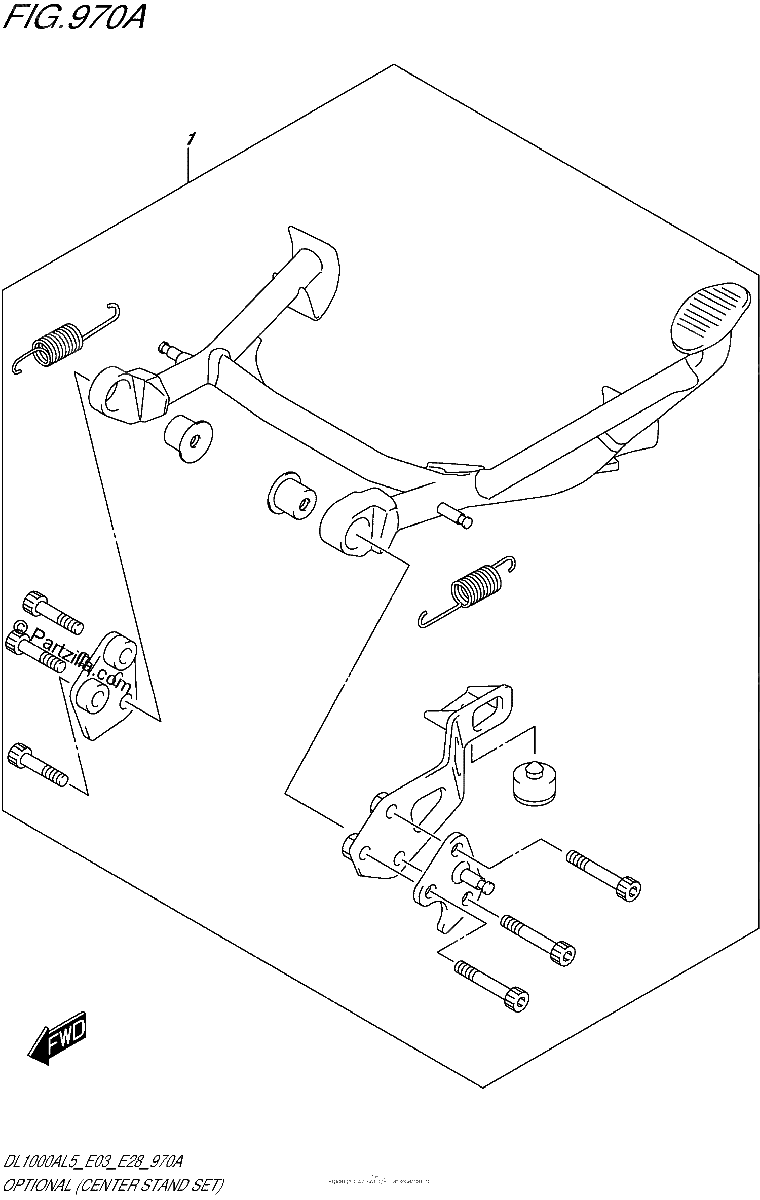 Diagrama de OPTIONAL CENTER STAND SET