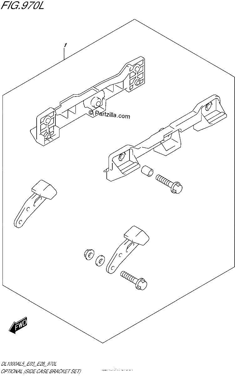 Diagrama de OPTIONAL SIDE CASE BRACKET SET