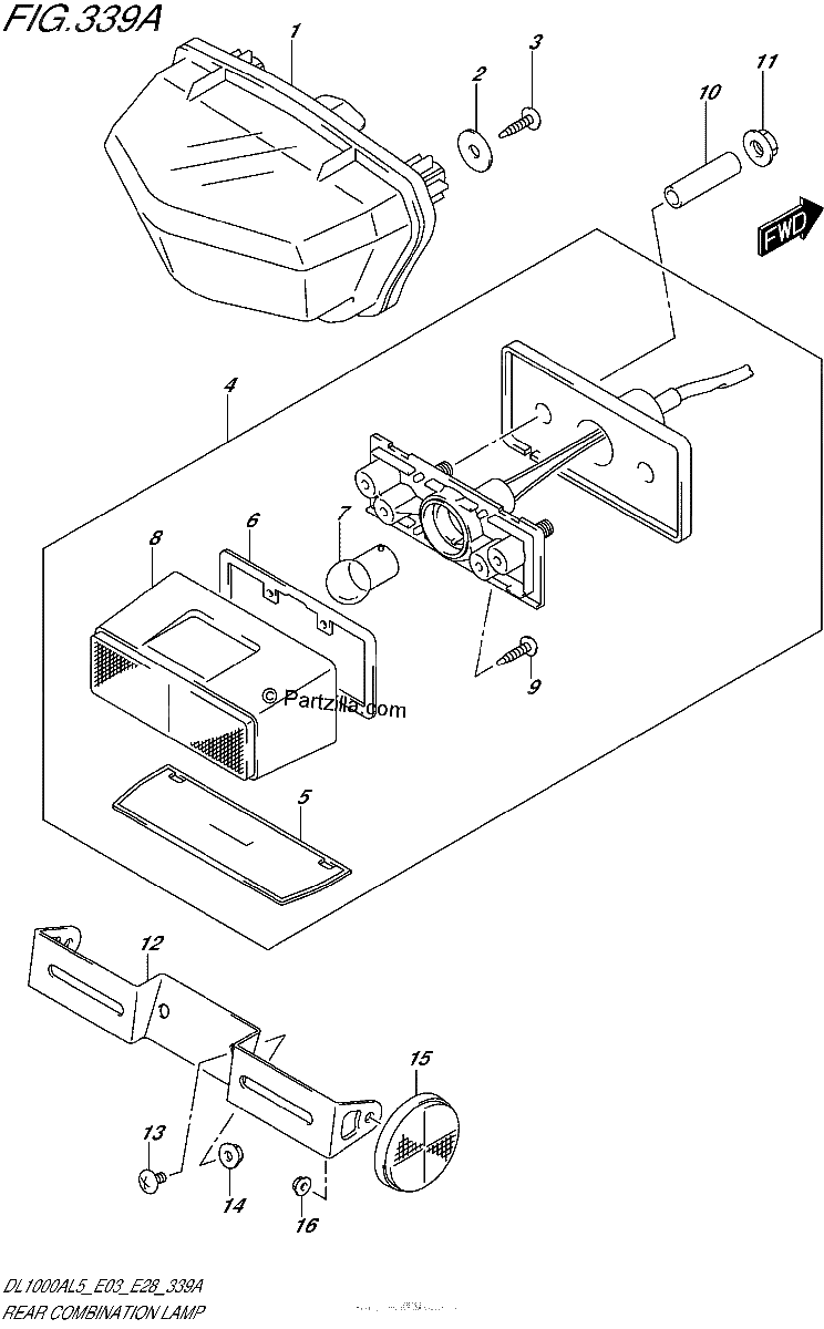 Diagrama de REAR COMBINATION LAMP
