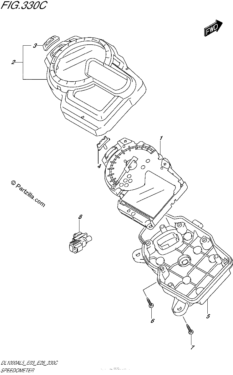 Diagrama de SPEEDOMETER DL1000AL5 E33