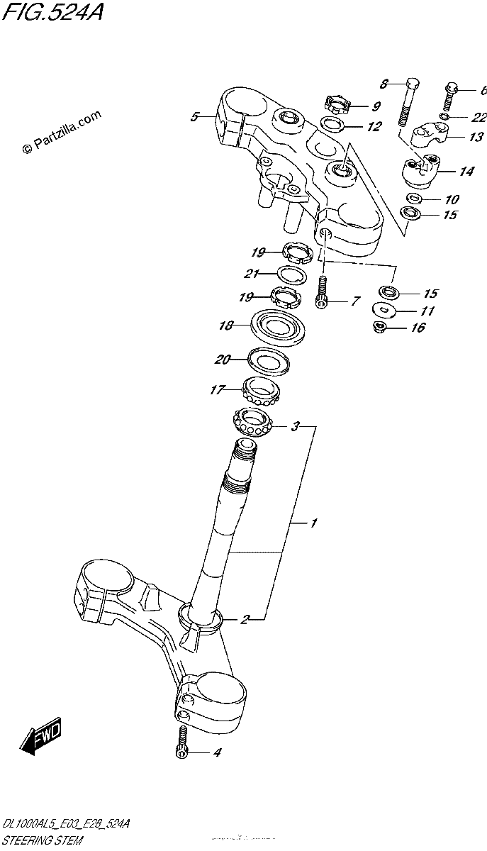 Diagrama de STEERING STEM