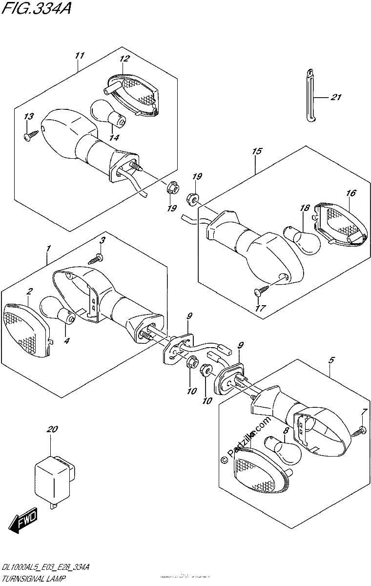 Diagrama de TURNSIGNAL LAMP