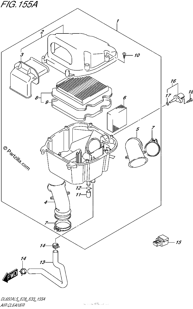 Diagrama de AIR CLEANER