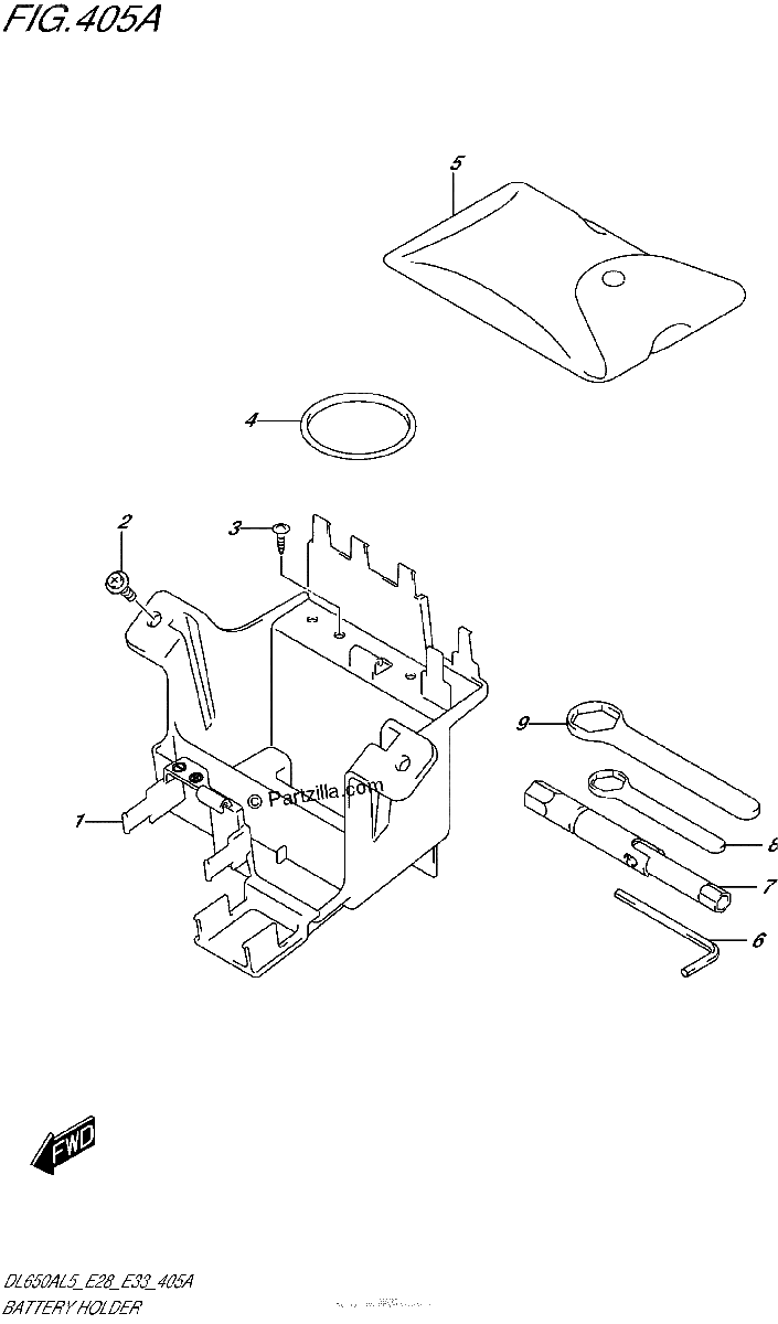 Diagrama de BATTERY HOLDER