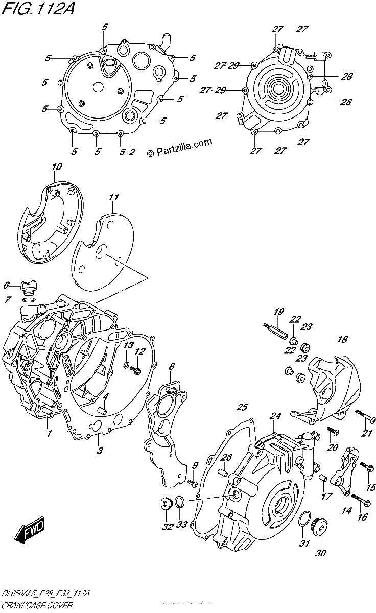 Diagrama de CRANKCASE COVER