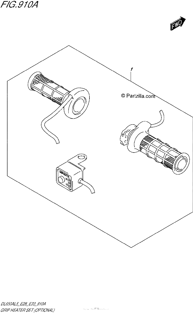 Diagrama de GRIP HEATER SET OPTIONAL
