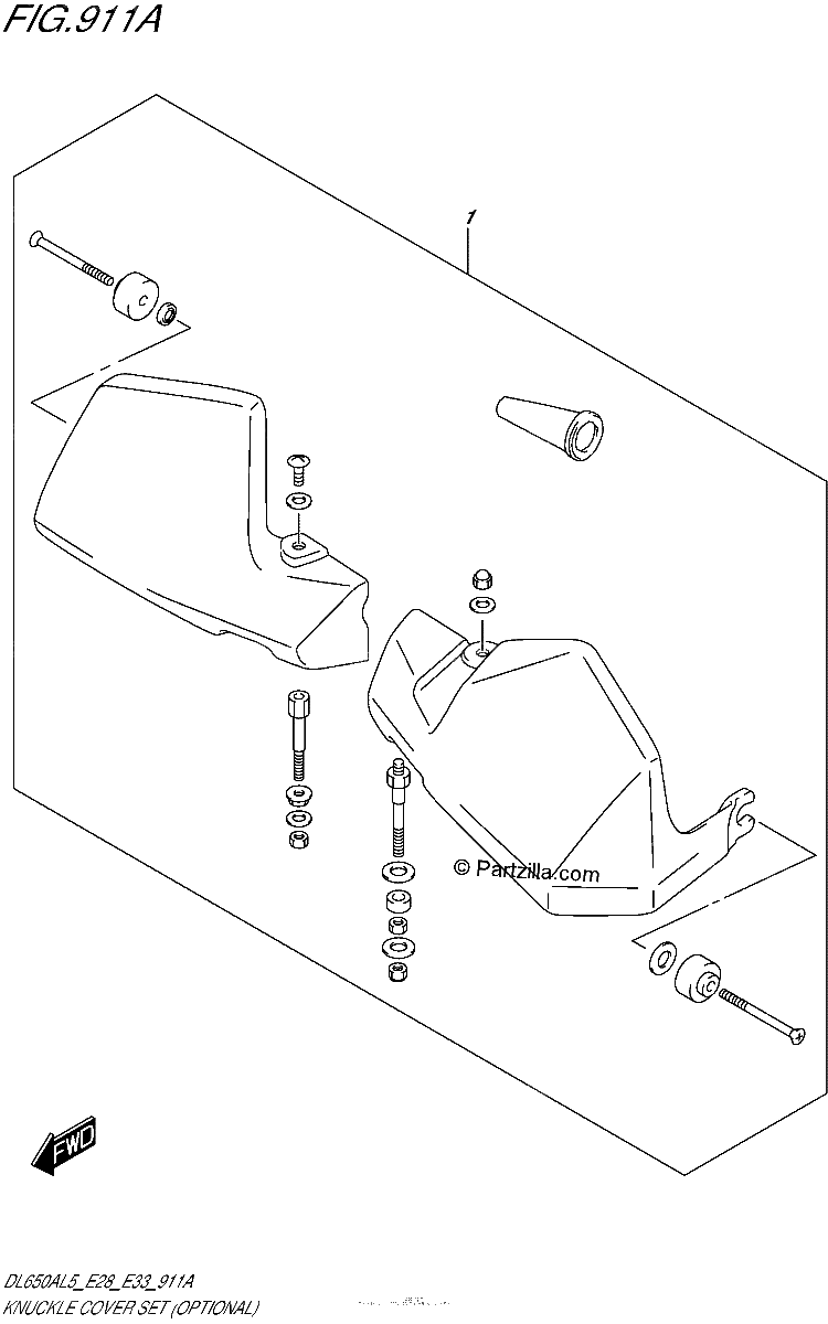 Diagrama de KNUCKLE COVER SET OPTIONAL