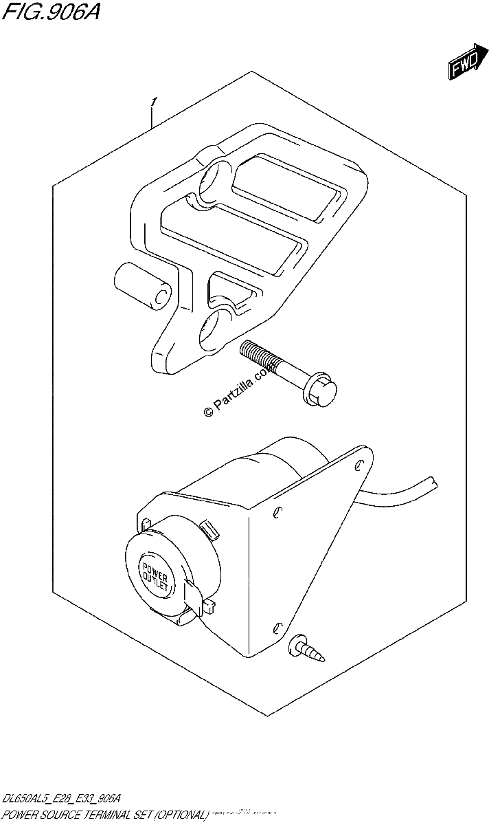 Diagrama de POWER SOURCE TERMINAL SET OPTIONAL