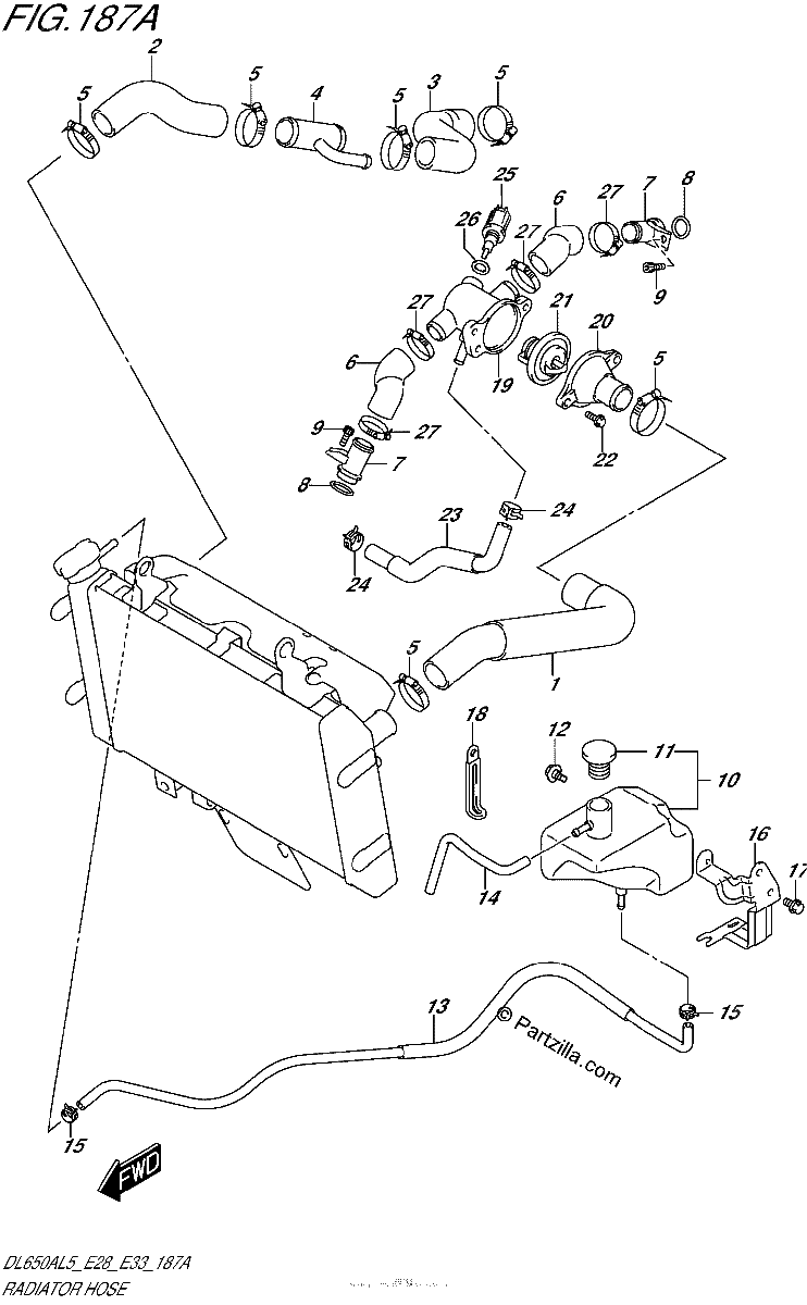 Diagrama de RADIATOR HOSE