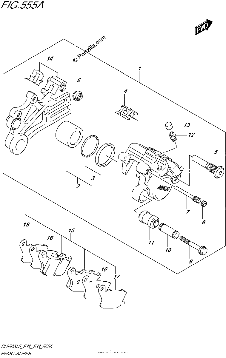 Diagrama de REAR CALIPER
