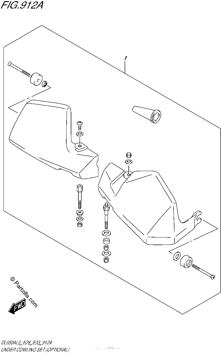 Diagrama de UNDER COWLING SET OPTIONAL