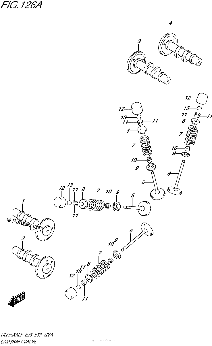 Diagrama de CAMSHAFT VALVE