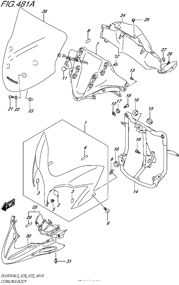Diagrama de COWLING BODY