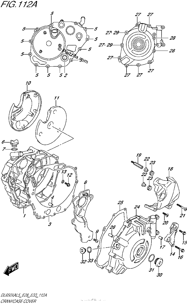 Diagrama de CRANKCASE COVER