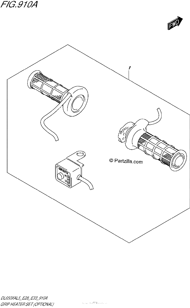 Diagrama de GRIP HEATER SET OPTIONAL