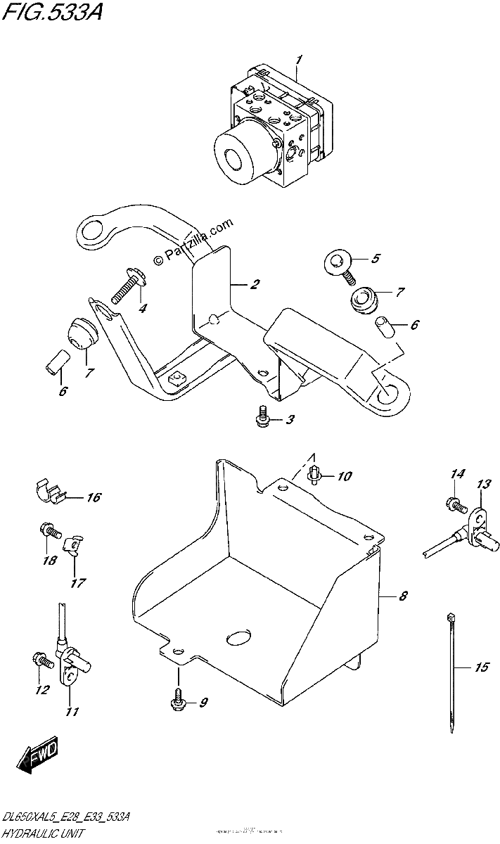 Diagrama de HYDRAULIC UNIT