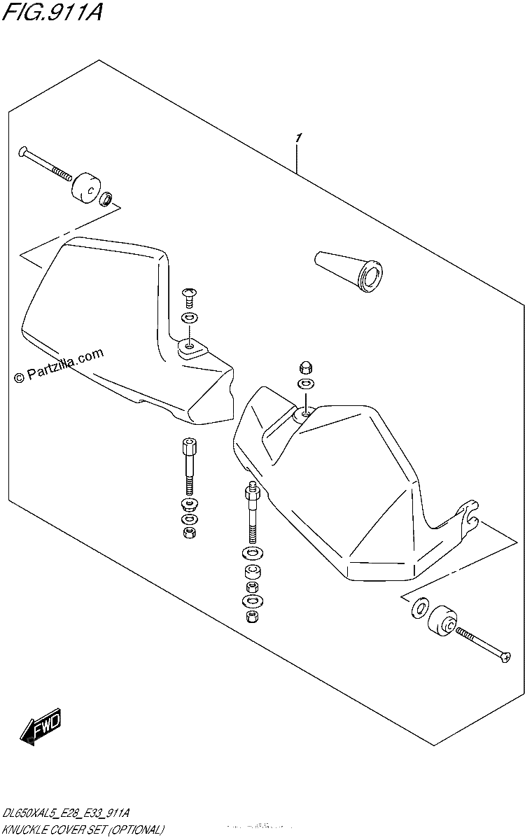 Diagrama de KNUCKLE COVER SET OPTIONAL
