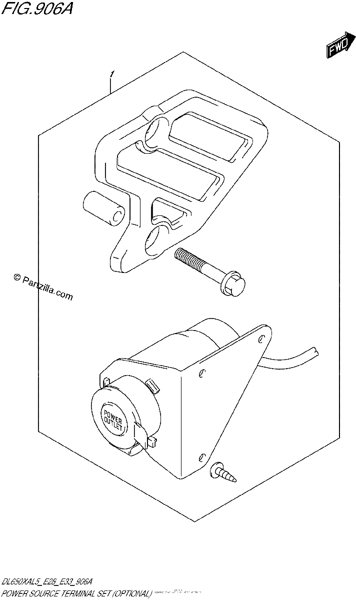 Diagrama de POWER SOURCE TERMINAL SET OPTIONAL