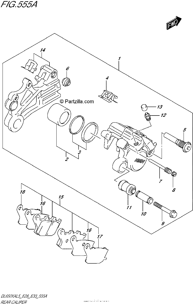 Diagrama de REAR CALIPER
