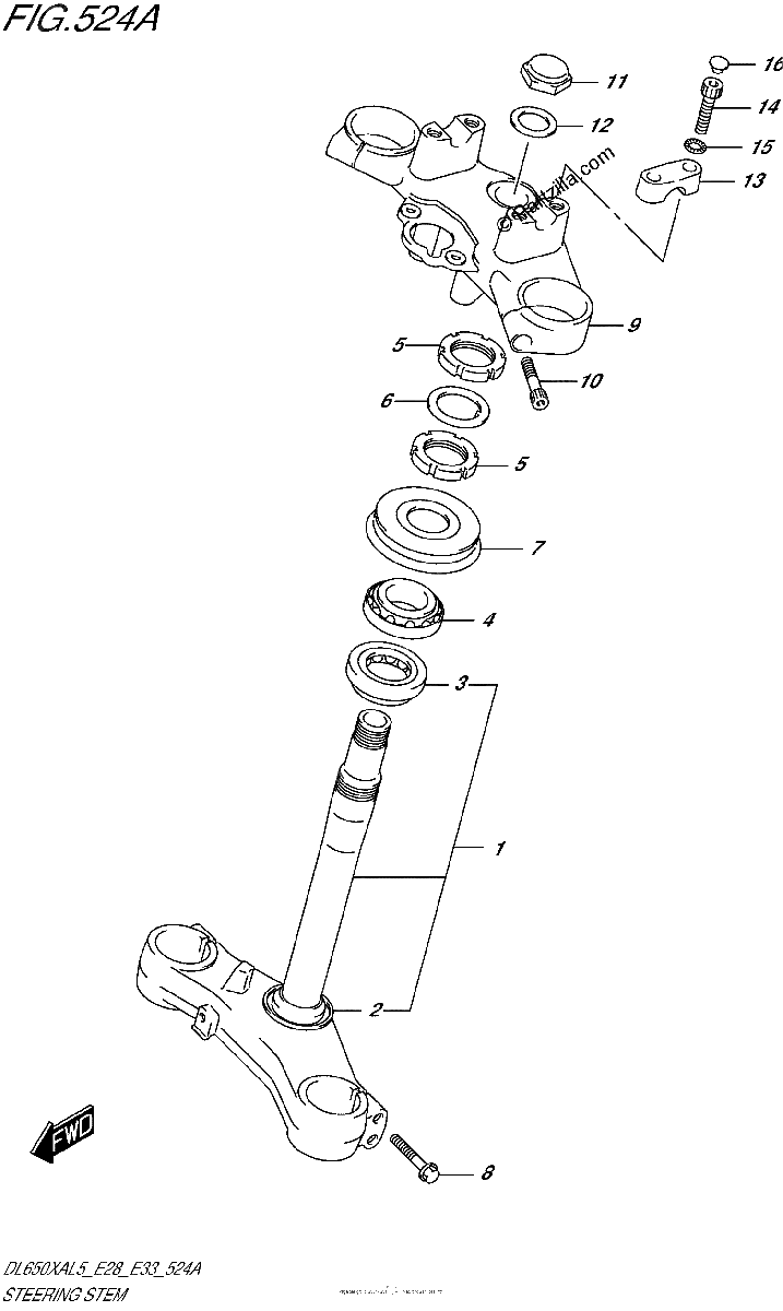Diagrama de STEERING STEM