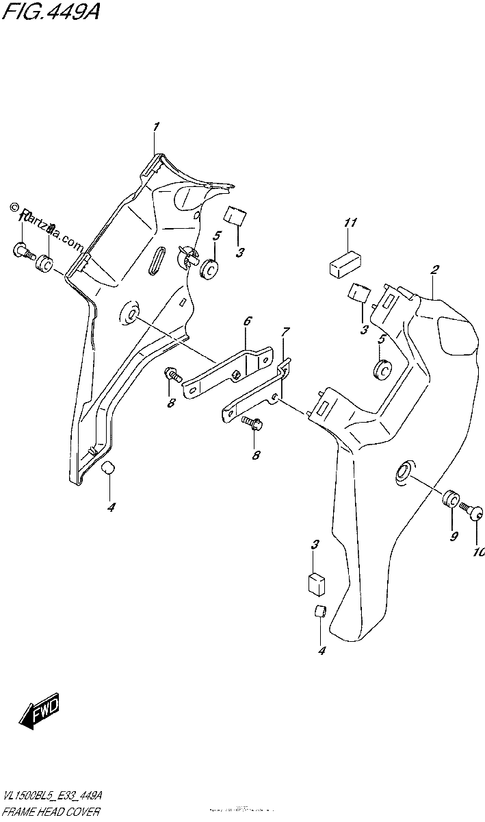 Diagrama de FRAME HEAD COVER