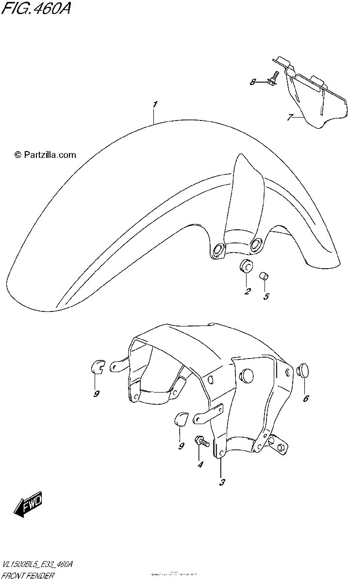 Diagrama de FRONT FENDER