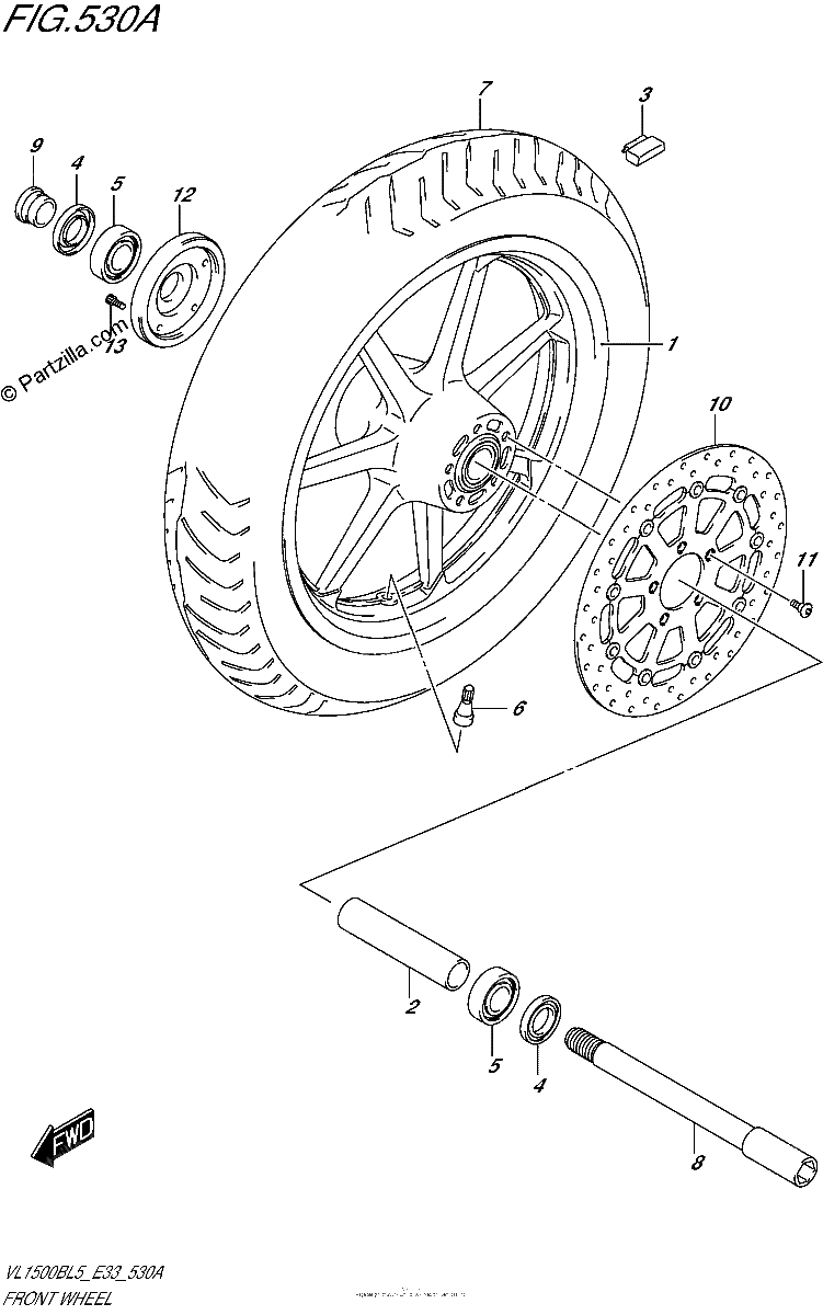 Diagrama de FRONT WHEEL