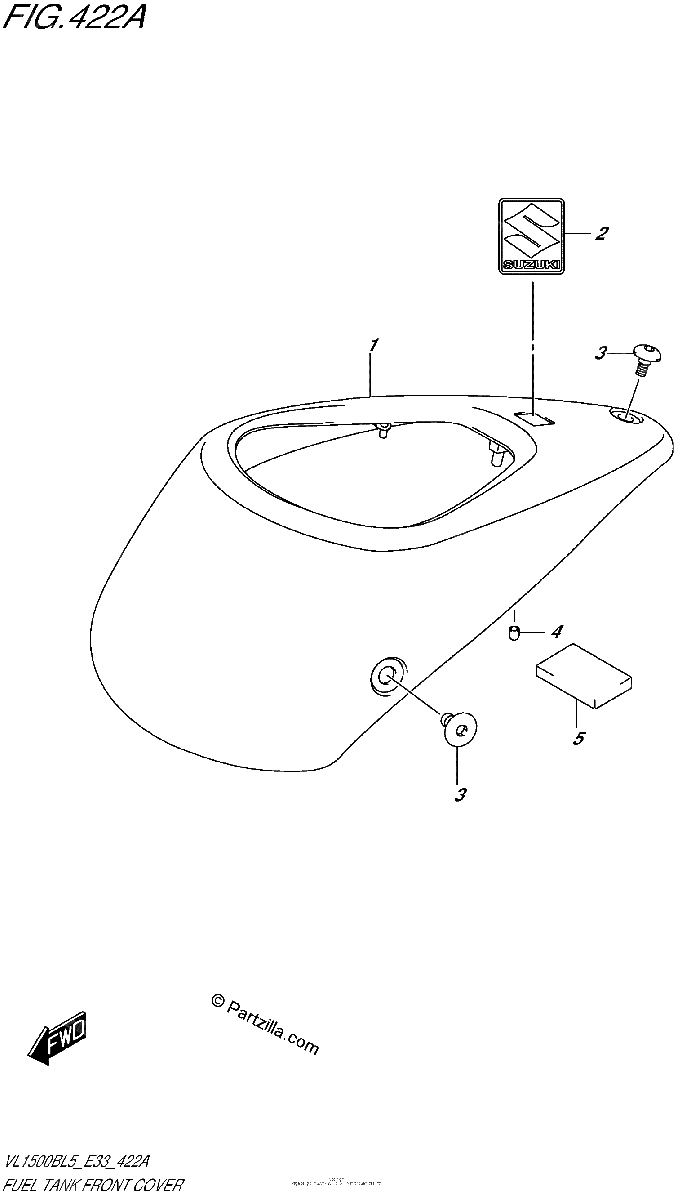 Diagrama de FUEL TANK FRONT COVER