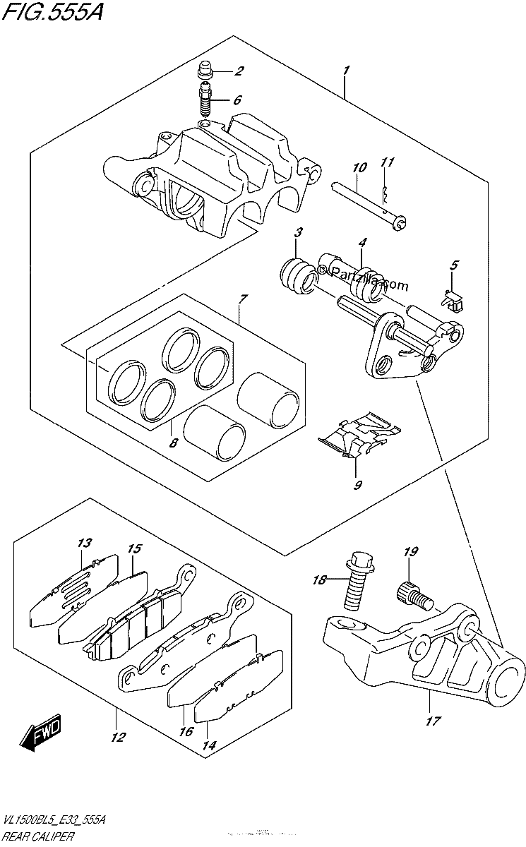 Diagrama de REAR CALIPER