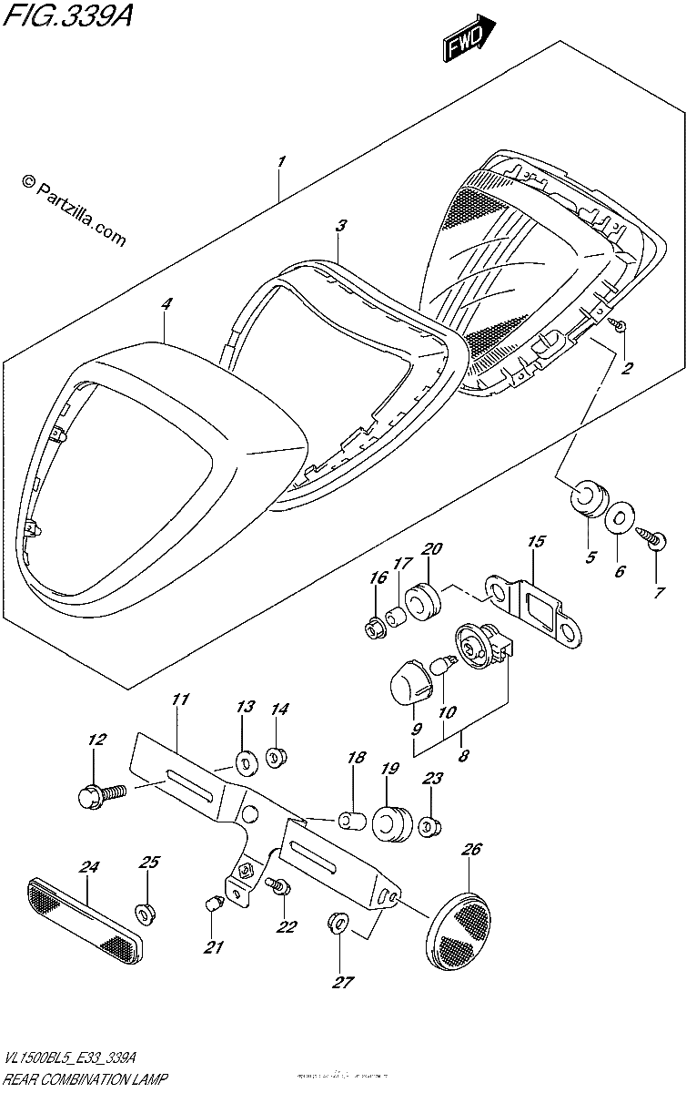 Diagrama de REAR COMBINATION LAMP