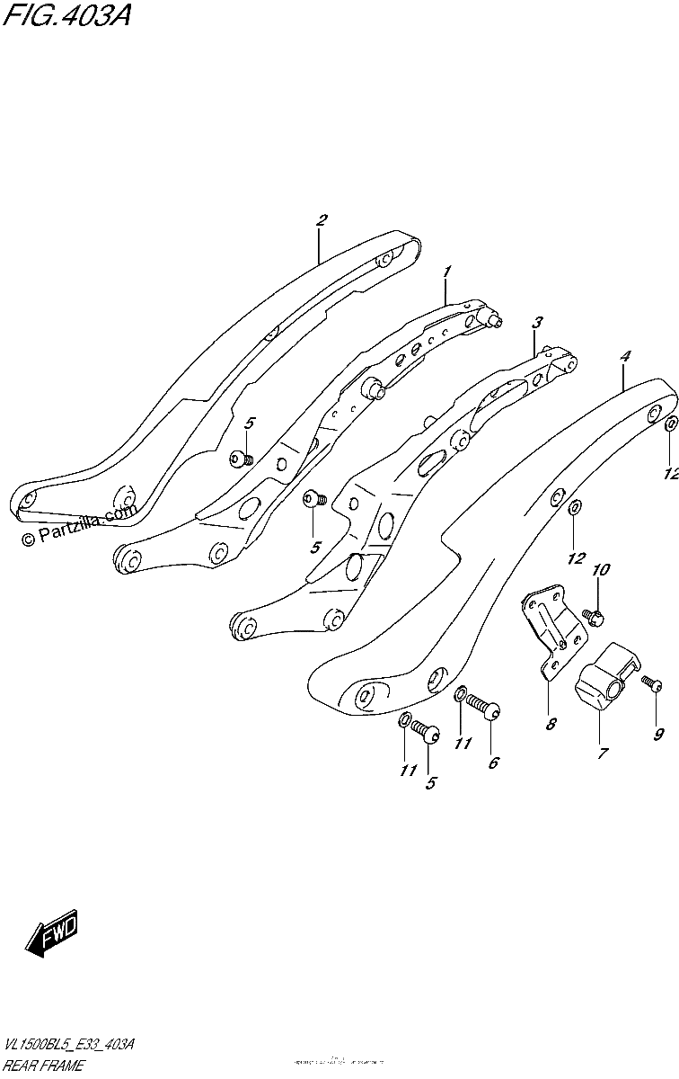 Diagrama de REAR FRAME