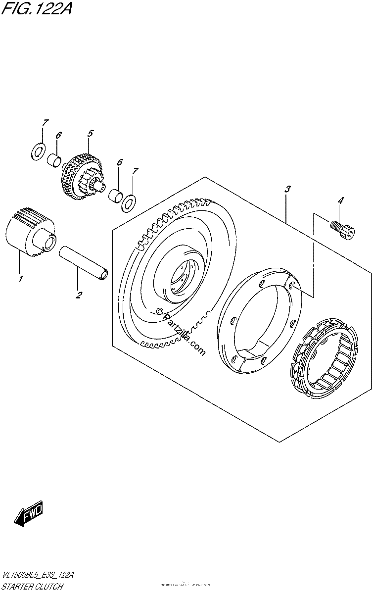 Diagrama de STARTER CLUTCH