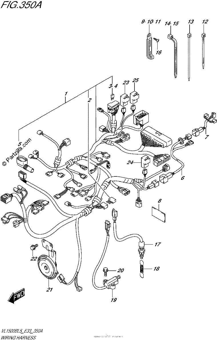 Diagrama de WIRING HARNESS