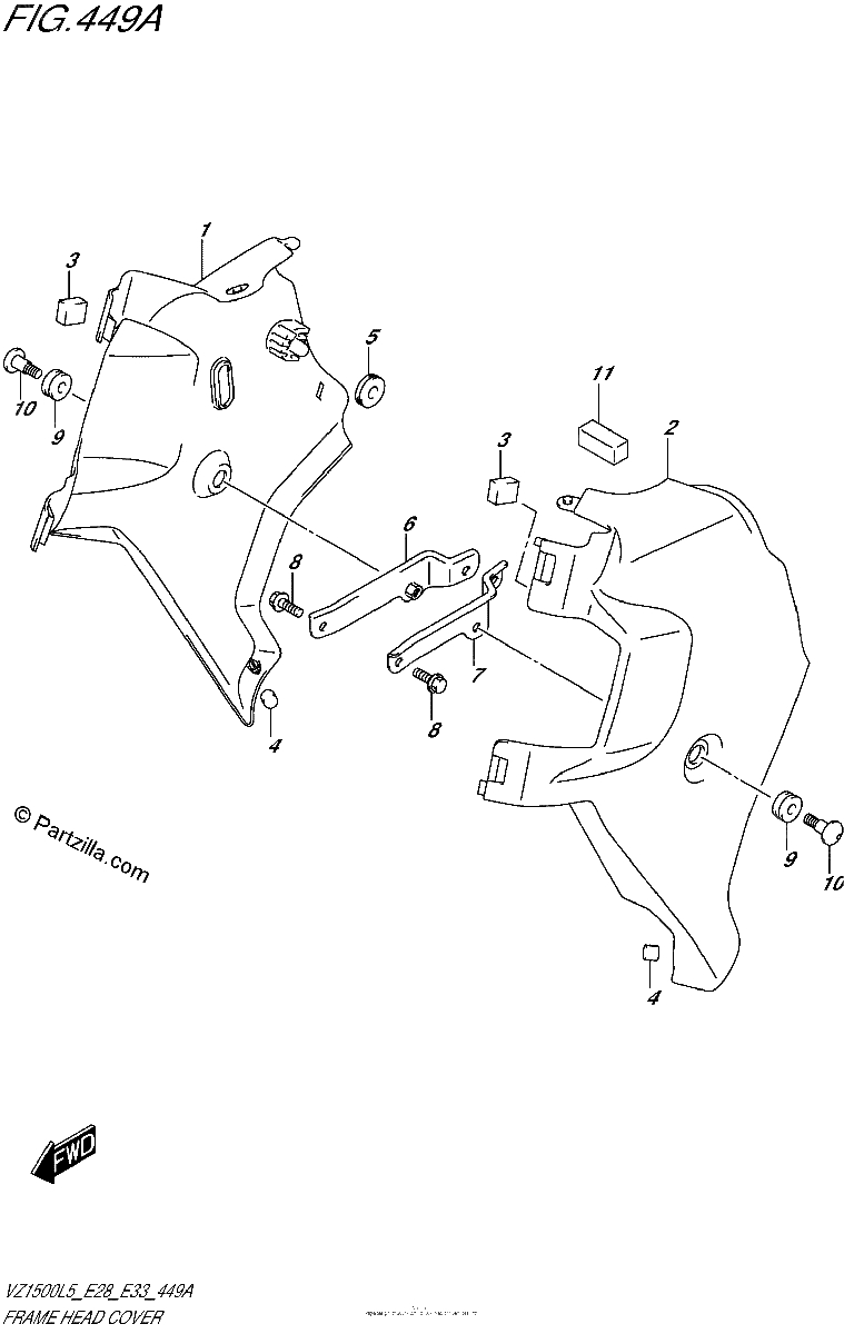 Diagrama de FRAME HEAD COVER