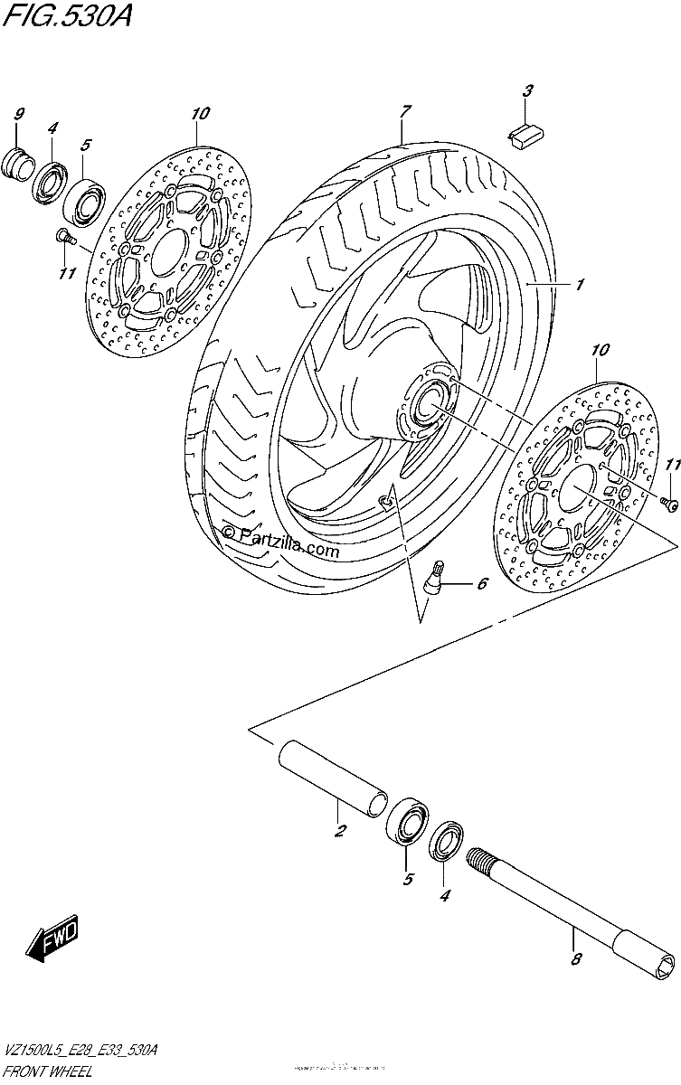 Diagrama de FRONT WHEEL