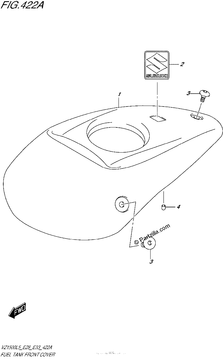Diagrama de FUEL TANK FRONT COVER