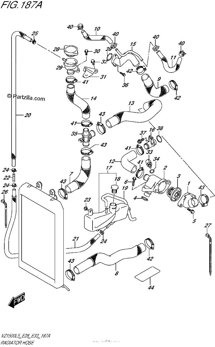 Diagrama de RADIATOR HOSE