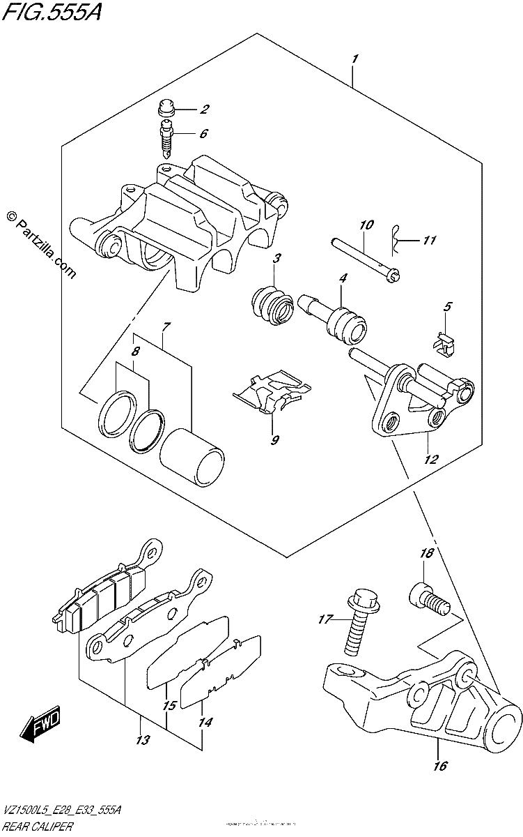 Diagrama de REAR CALIPER