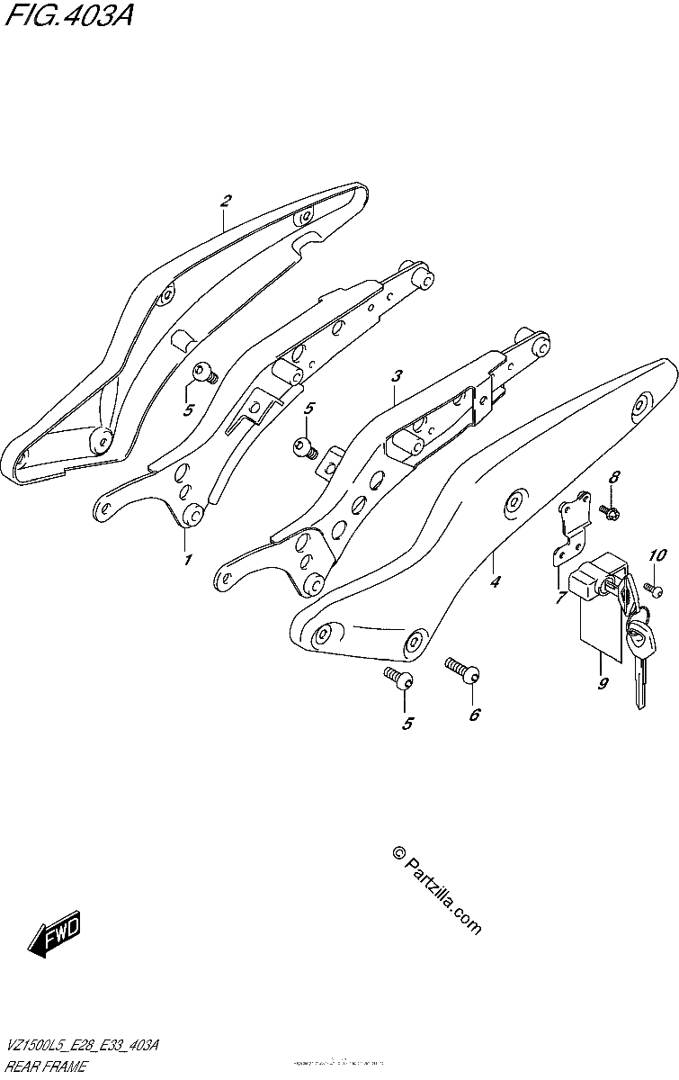 Diagrama de REAR FRAME
