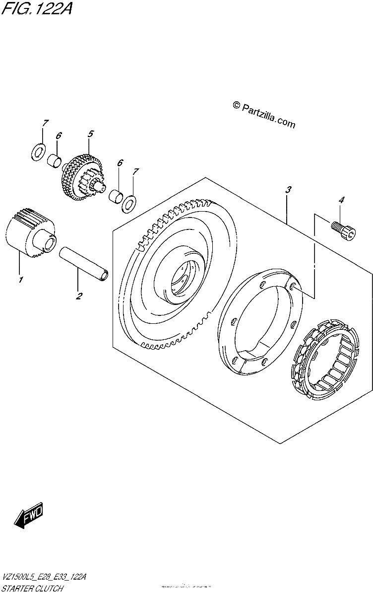 Diagrama de STARTER CLUTCH