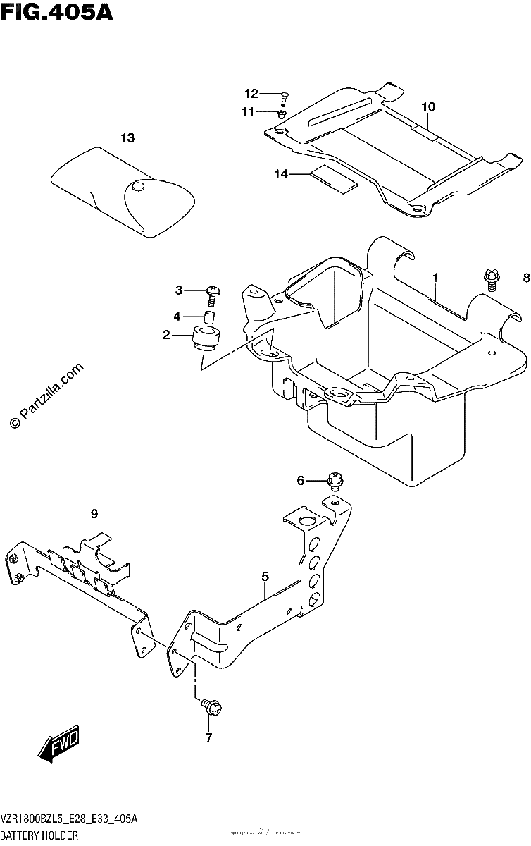 Diagrama de BATTERY HOLDER