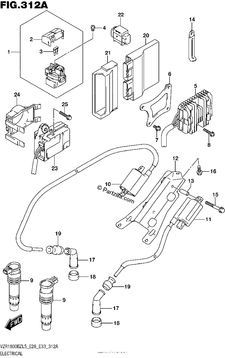 Diagrama de ELECTRICAL VZR1800BZL5 E28