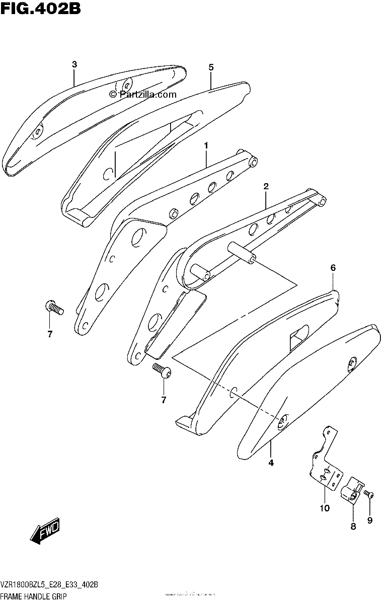 Diagrama de FRAME HANDLE GRIP VZR1800BZL5 E33