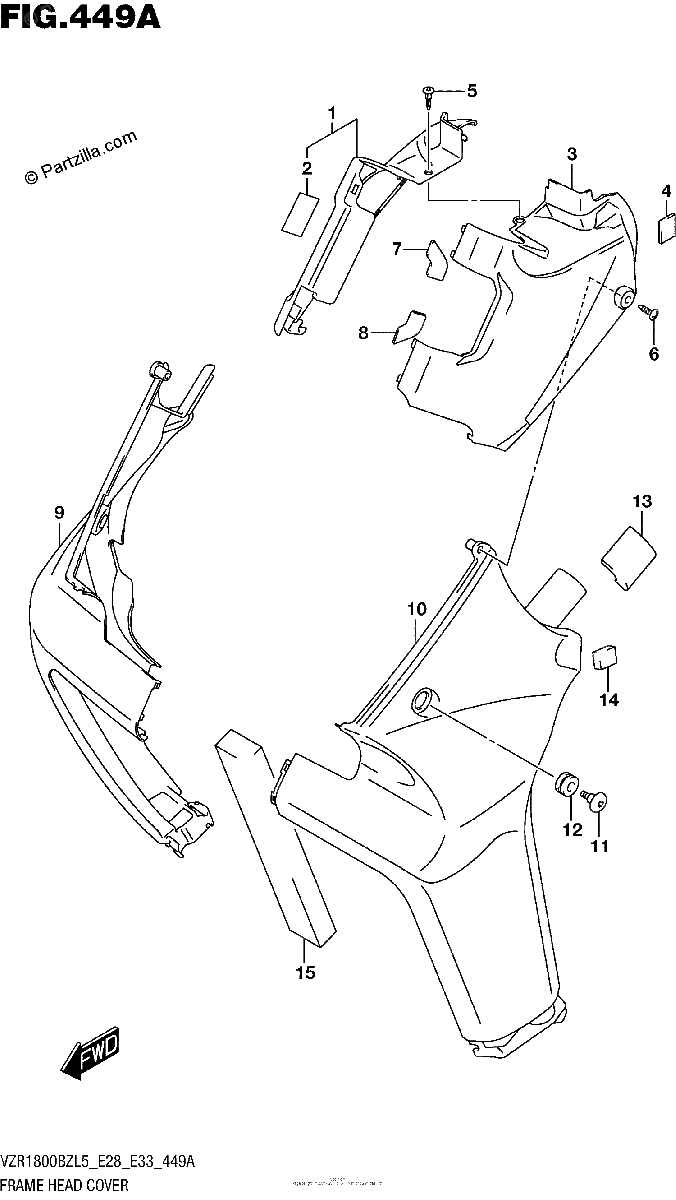 Diagrama de FRAME HEAD COVER VZR1800BZL5 E28