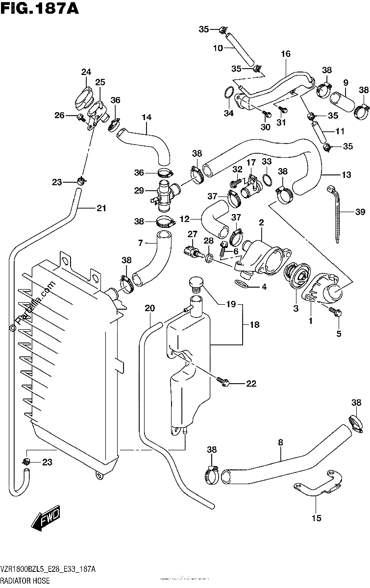 Diagrama de RADIATOR HOSE