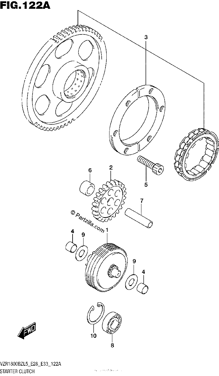 Diagrama de STARTER CLUTCH