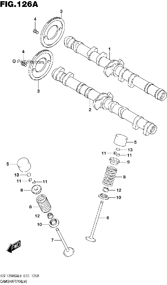 Diagrama de CAMSHAFT VALVE