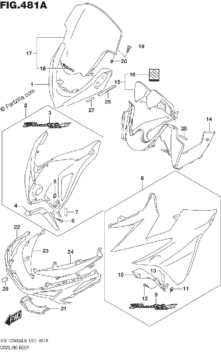 Diagrama de COWLING BODY
