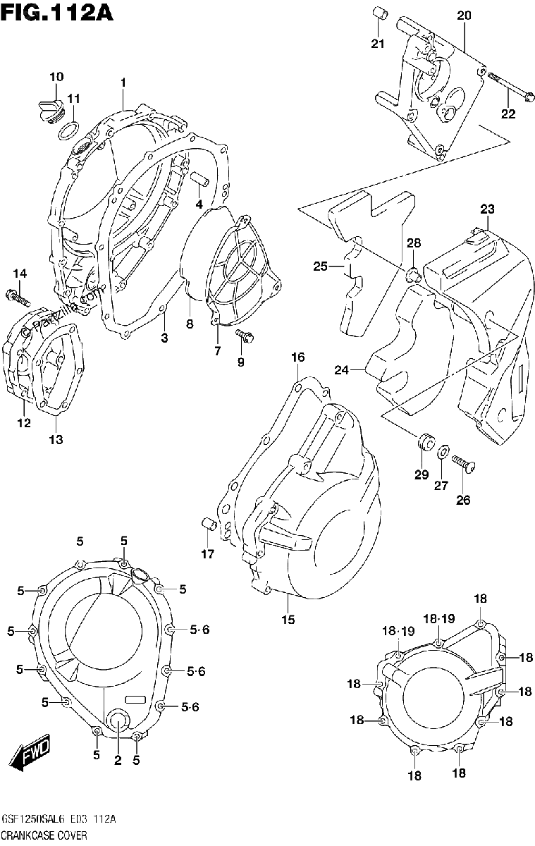Diagrama de CRANKCASE COVER