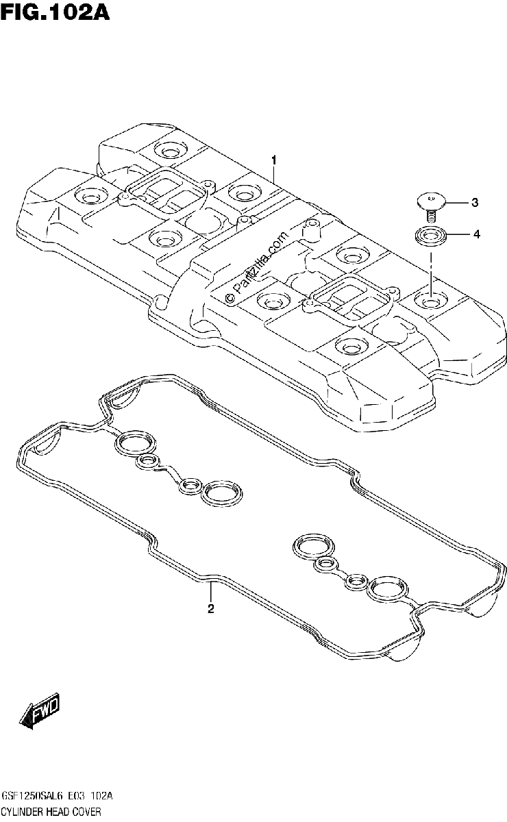 Diagrama de CYLINDER HEAD COVER